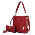 Mkf Collection By Mia K MKF Collection by Mia K MKF-X585RD Grace Shoulder Bag & Wristlet Set; Red MKF-X585RD